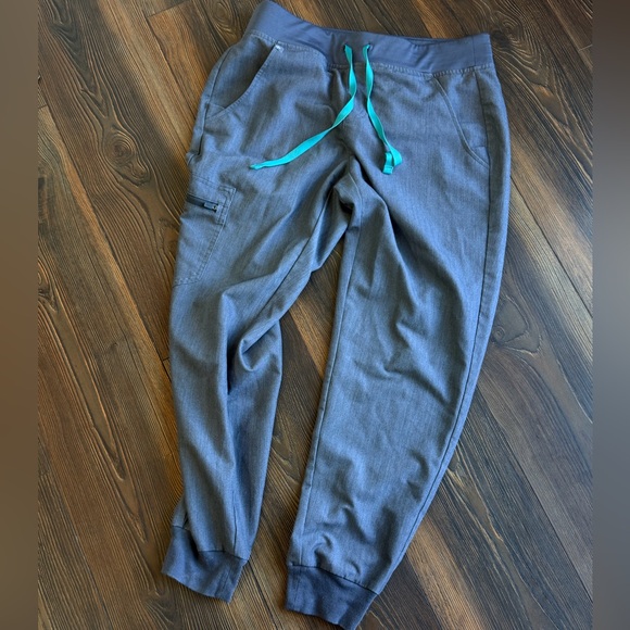 Figs Pants - Figs Joggers with Teal Drawstring